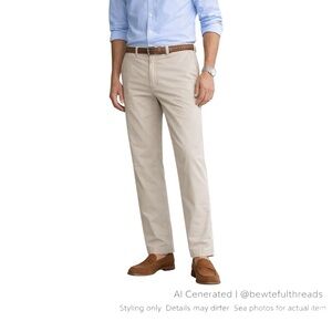 Polo Ralph Lauren Beige Cotton Chino Pants 40x31.5 Classic Preppy Straight Leg